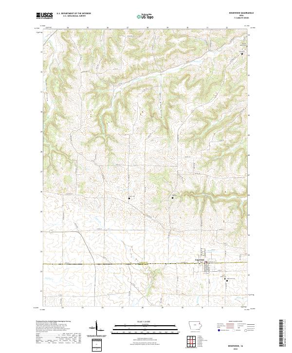 US Topo 7.5-minute map for Edgewood IA