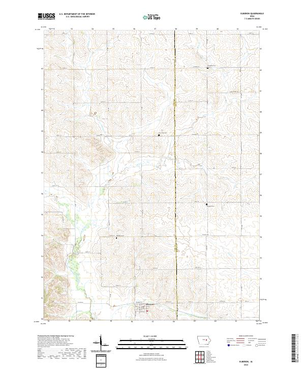 US Topo 7.5-minute map for Elberon IA