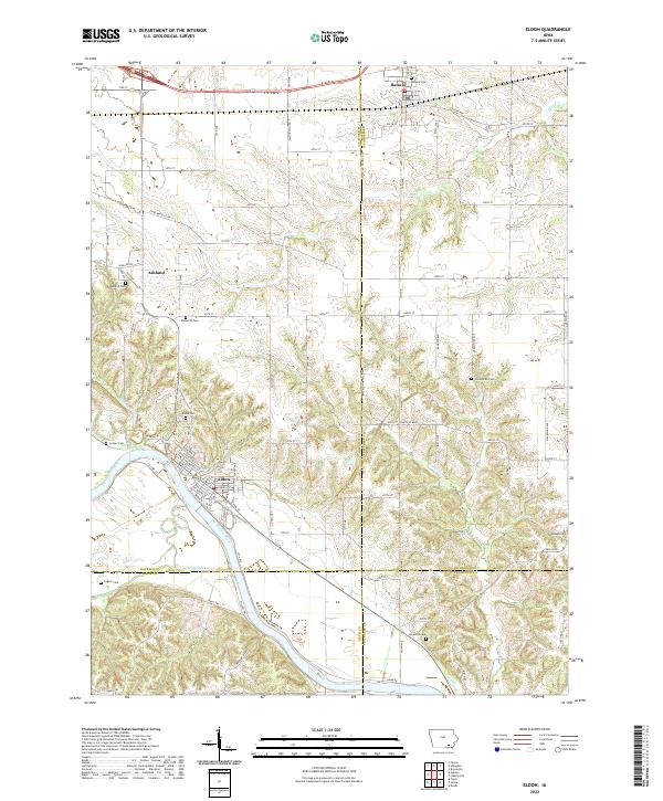 US Topo 7.5-minute map for Eldon IA