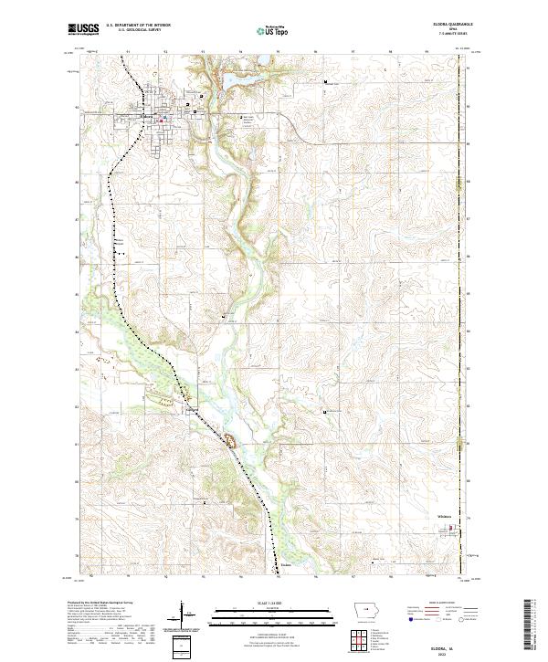 US Topo 7.5-minute map for Eldora IA