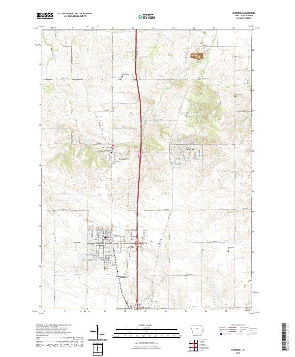 US Topo 7.5-minute map for Eldridge IA