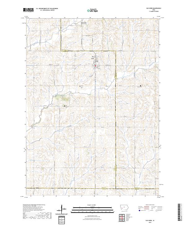 US Topo 7.5-minute map for Elk Horn IA