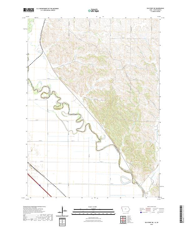 US Topo 7.5-minute map for Elk Point NE IASD