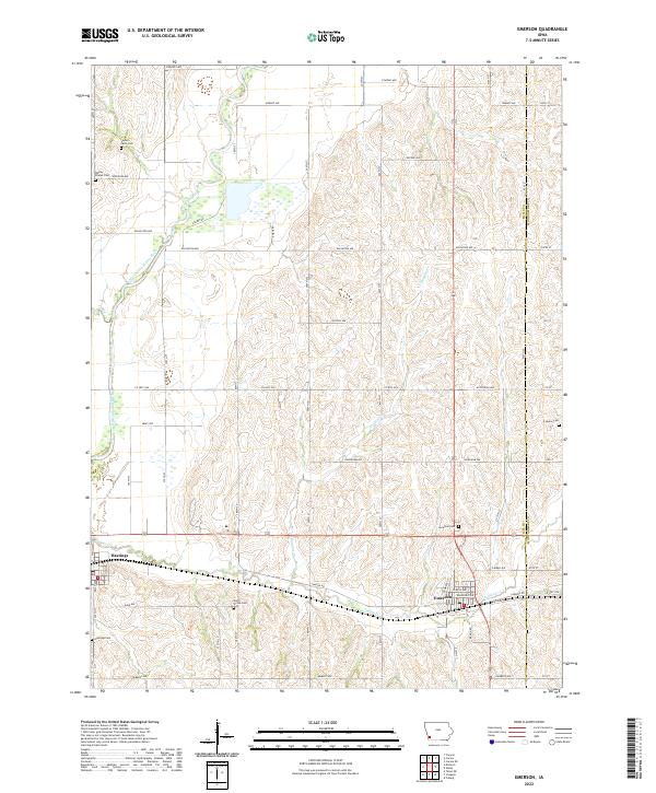 US Topo 7.5-minute map for Emerson IA