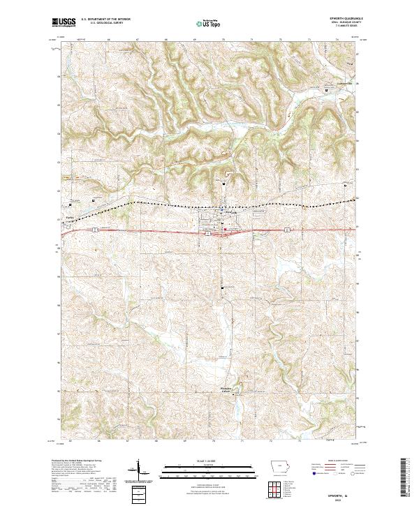 US Topo 7.5-minute map for Epworth IA