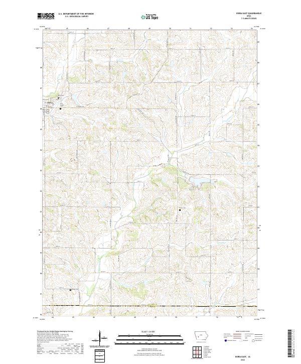 US Topo 7.5-minute map for Exira East IA