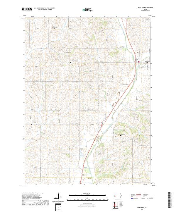 US Topo 7.5-minute map for Exira West IA