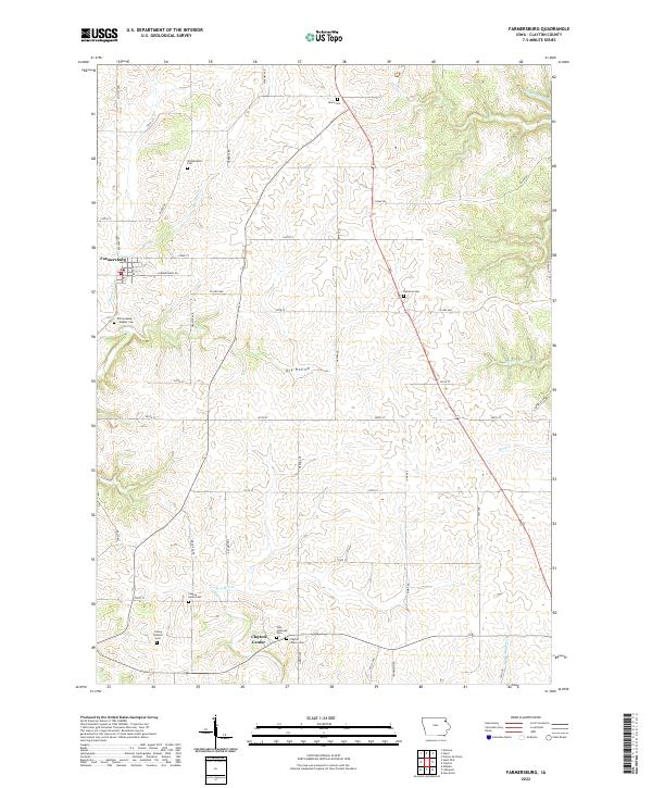 US Topo 7.5-minute map for Farmersburg IA