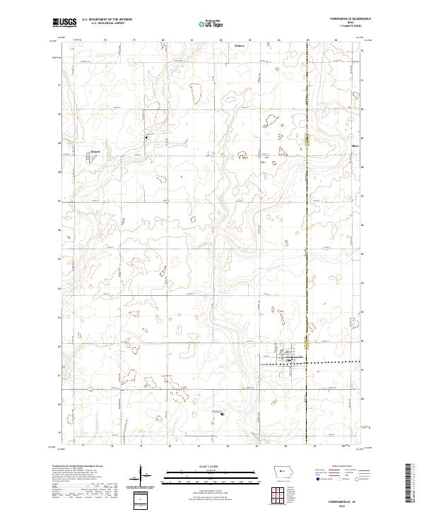 US Topo 7.5-minute map for Farnhamville IA