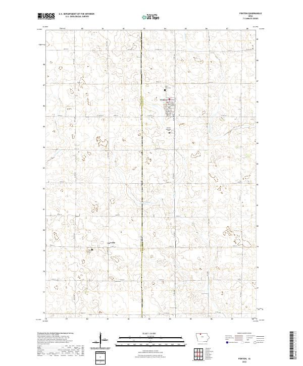 US Topo 7.5-minute map for Fenton IA