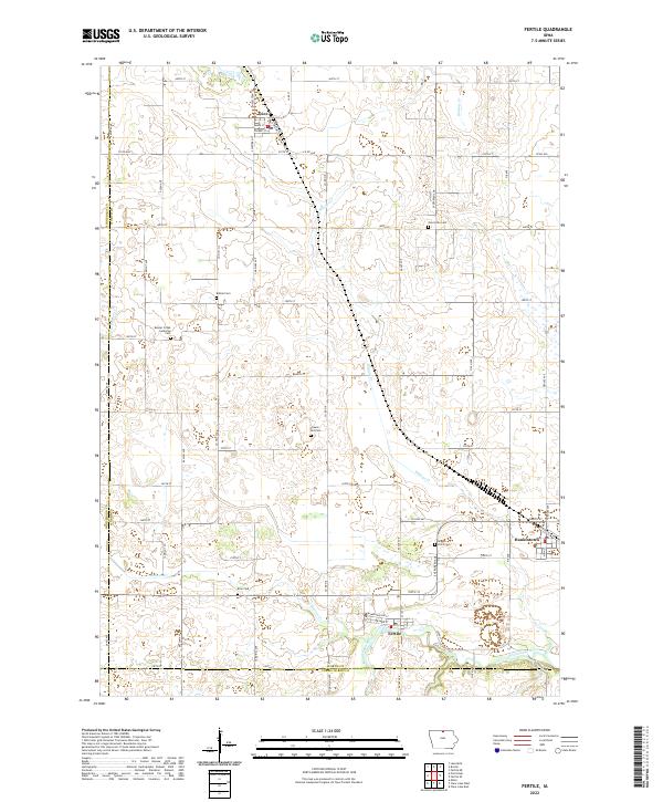 US Topo 7.5-minute map for Fertile IA