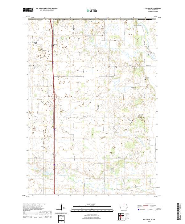 US Topo 7.5-minute map for Fertile NE IAMN