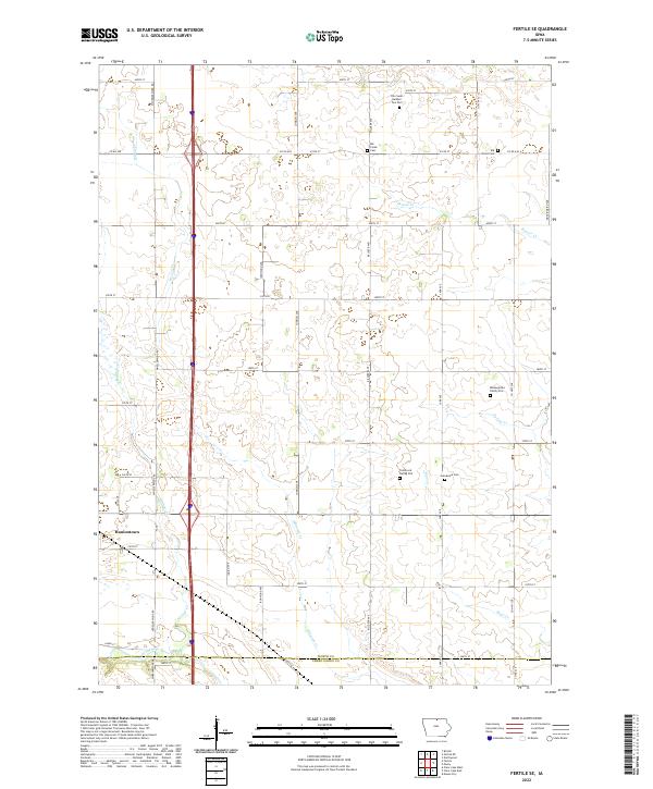 US Topo 7.5-minute map for Fertile SE IA