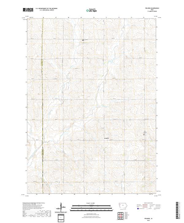 US Topo 7.5-minute map for Fielding IA