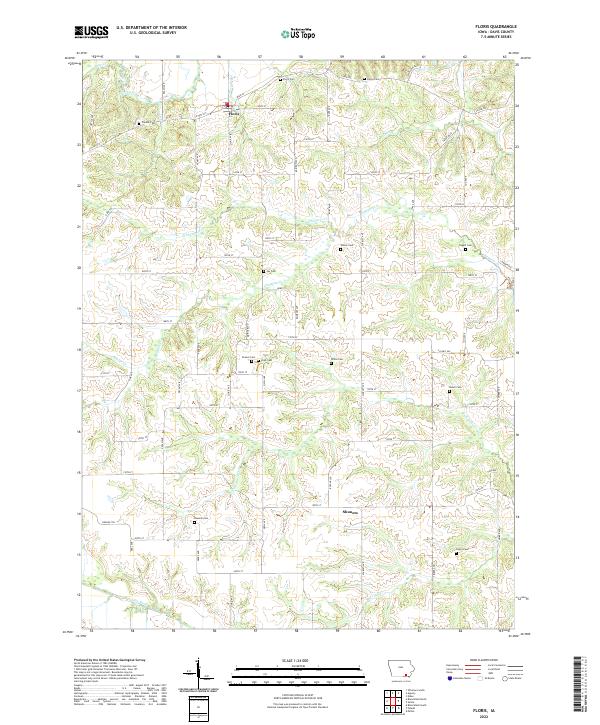 US Topo 7.5-minute map for Floris IA