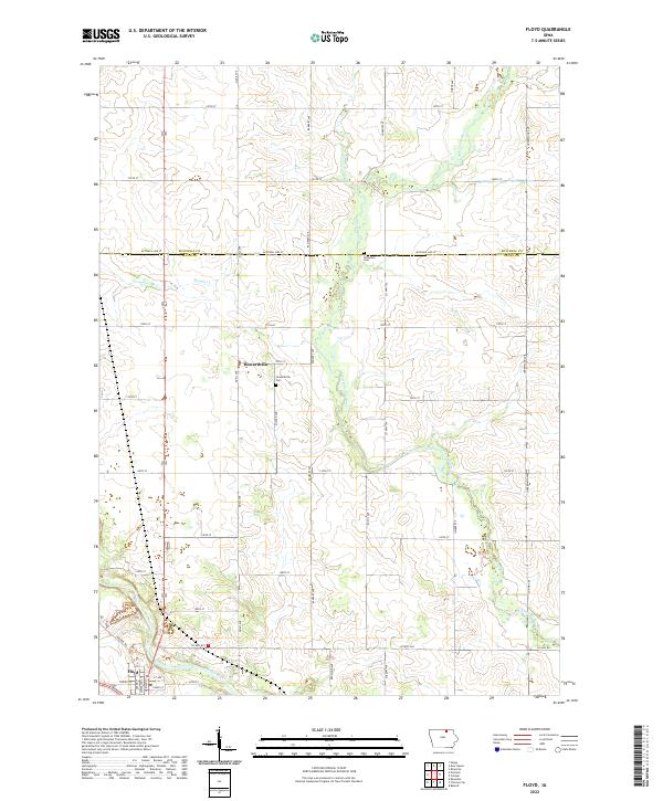 US Topo 7.5-minute map for Floyd IA