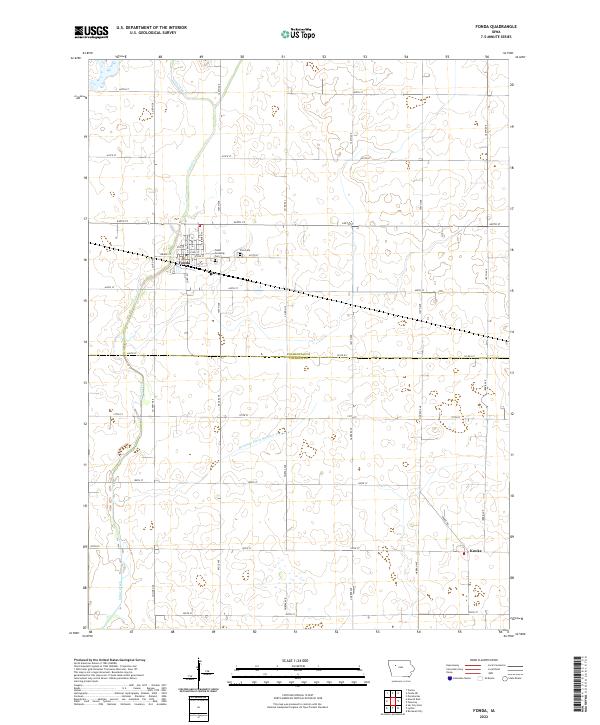 US Topo 7.5-minute map for Fonda IA