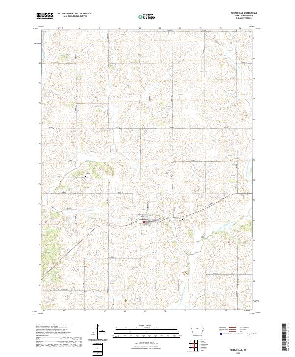 US Topo 7.5-minute map for Fontanelle IA