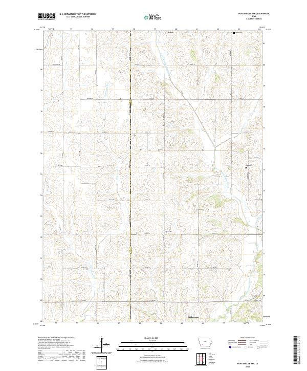 US Topo 7.5-minute map for Fontanelle SW IA