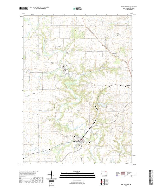 US Topo 7.5-minute map for Fort Atkinson IA