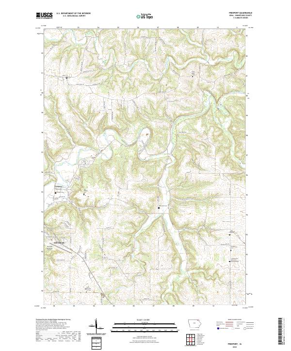 US Topo 7.5-minute map for Freeport IA