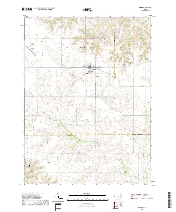 US Topo 7.5-minute map for Fremont IA