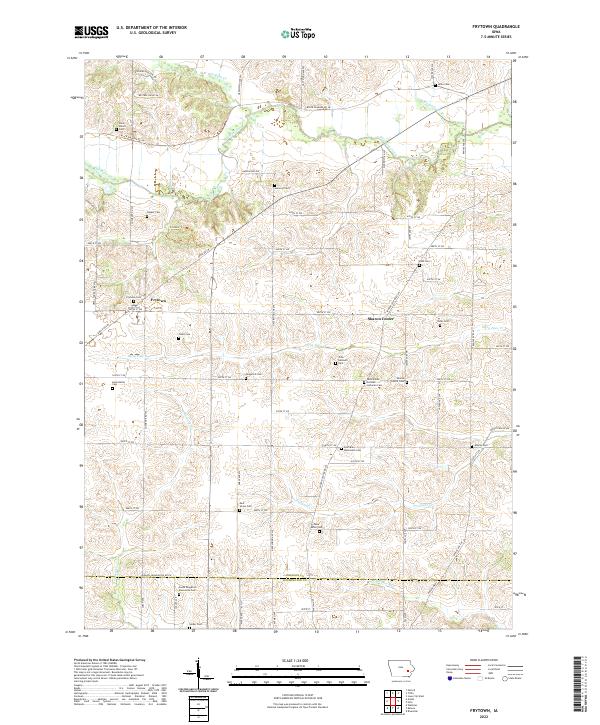 US Topo 7.5-minute map for Frytown IA