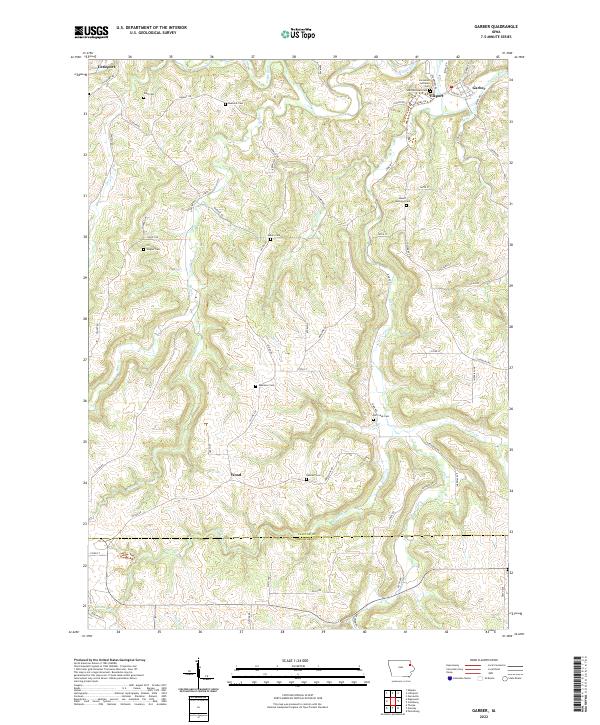 US Topo 7.5-minute map for Garber IA