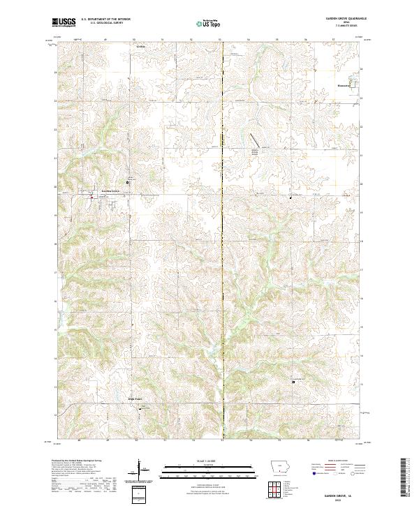 US Topo 7.5-minute map for Garden Grove IA