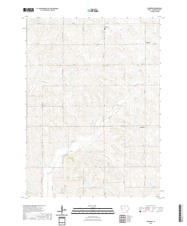 US Topo 7.5-minute map for Gardner IA