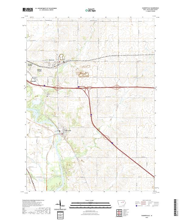 US Topo 7.5-minute map for Gilbertville IA