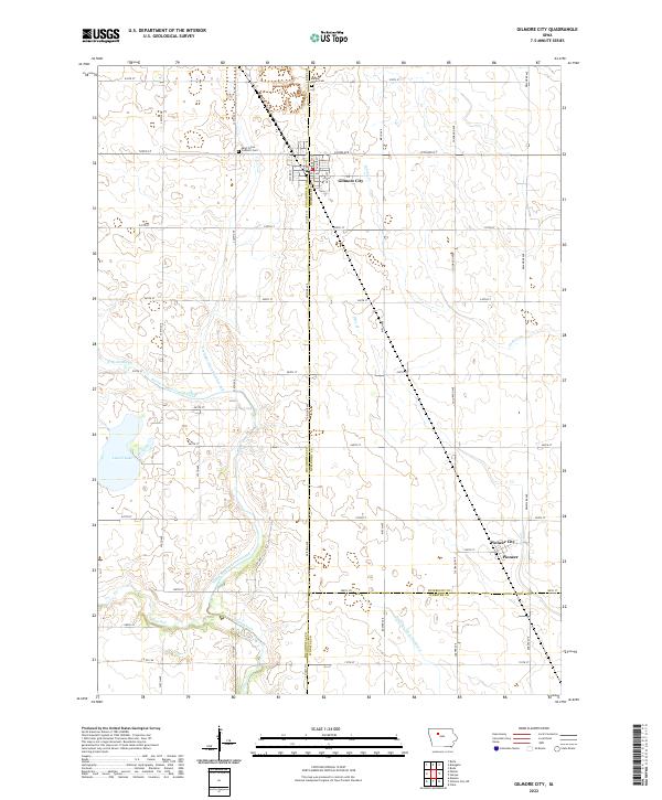 US Topo 7.5-minute map for Gilmore City IA