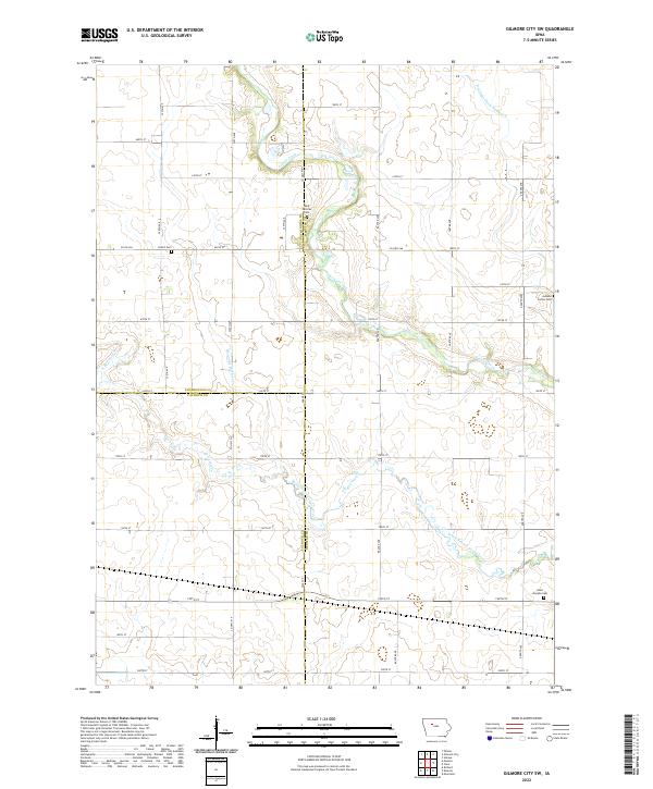 US Topo 7.5-minute map for Gilmore City SW IA