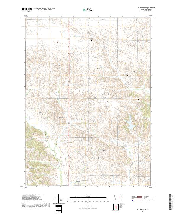 US Topo 7.5-minute map for Gladbrook SE IA