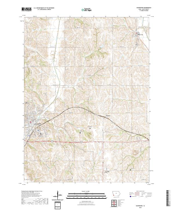 US Topo 7.5-minute map for Glenwood IA