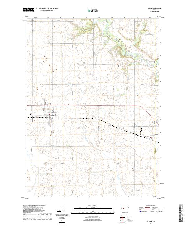 US Topo 7.5-minute map for Glidden IA