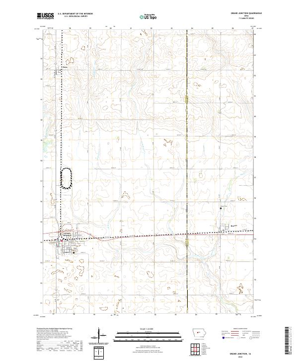 US Topo 7.5-minute map for Grand Junction IA