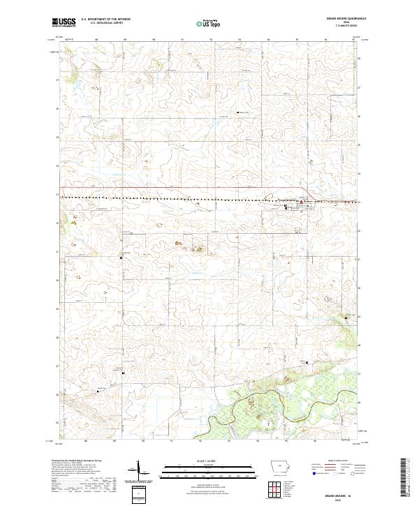 US Topo 7.5-minute map for Grand Mound IA