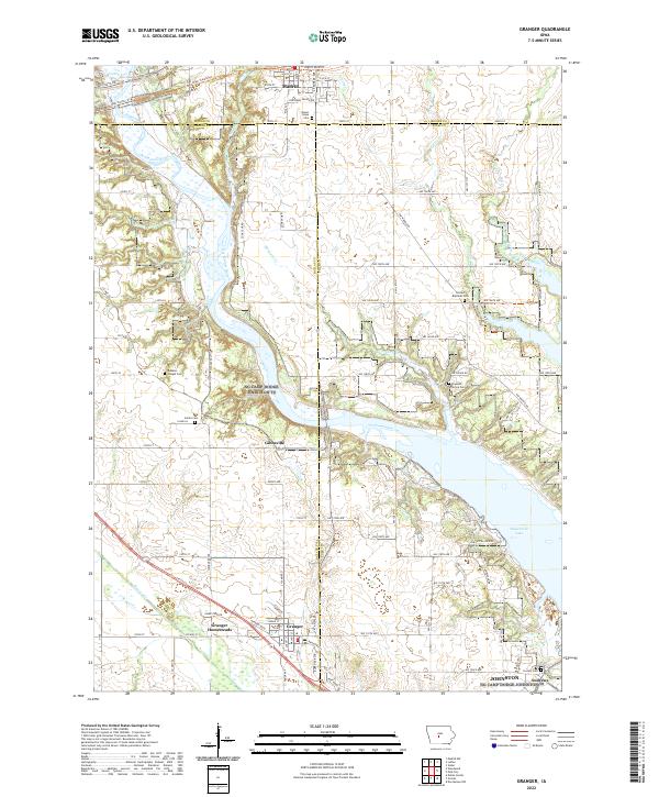 US Topo 7.5-minute map for Granger IA