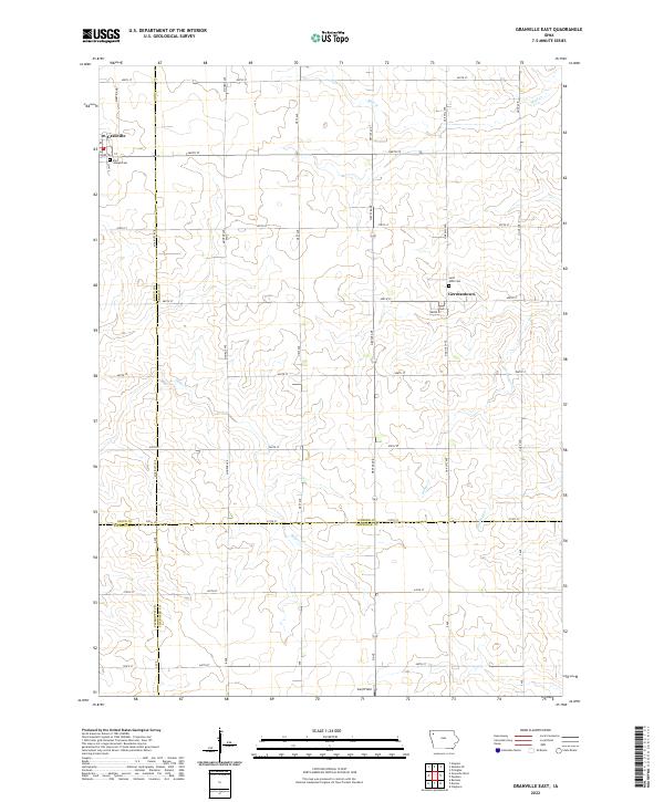 US Topo 7.5-minute map for Granville East IA