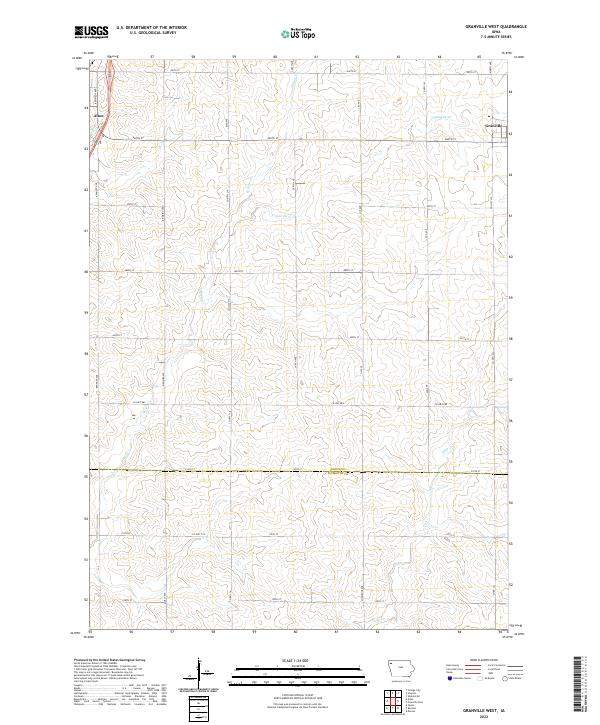 US Topo 7.5-minute map for Granville West IA