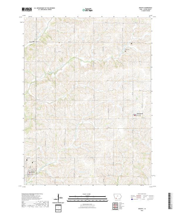 US Topo 7.5-minute map for Gravity IA