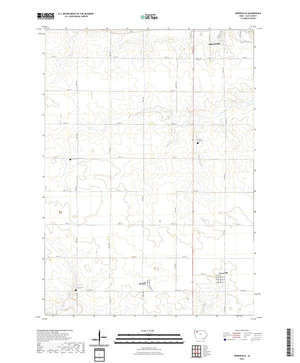 US Topo 7.5-minute map for Greenville IA