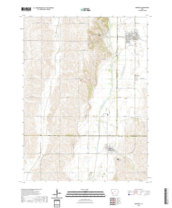 US Topo 7.5-minute map for Griswold IA