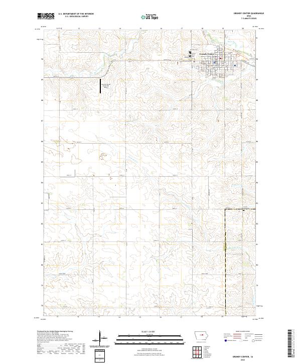 US Topo 7.5-minute map for Grundy Center IA