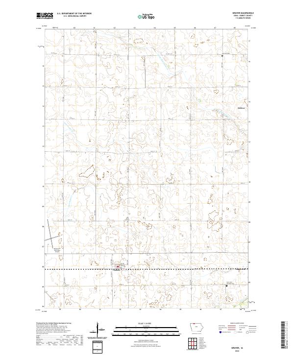 US Topo 7.5-minute map for Gruver IA