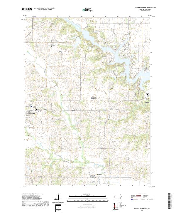 US Topo 7.5-minute map for Guthrie Center East IA