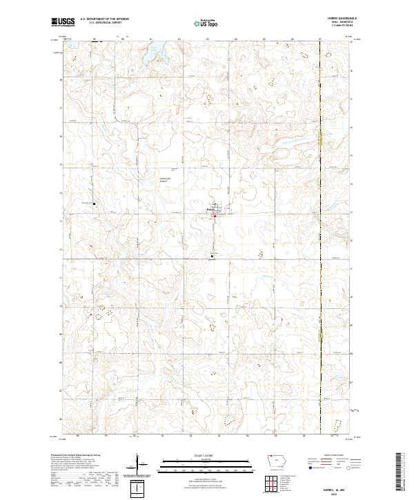 US Topo 7.5-minute map for Harris IAMN