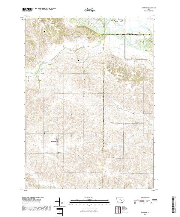 US Topo 7.5-minute map for Hartwick IA