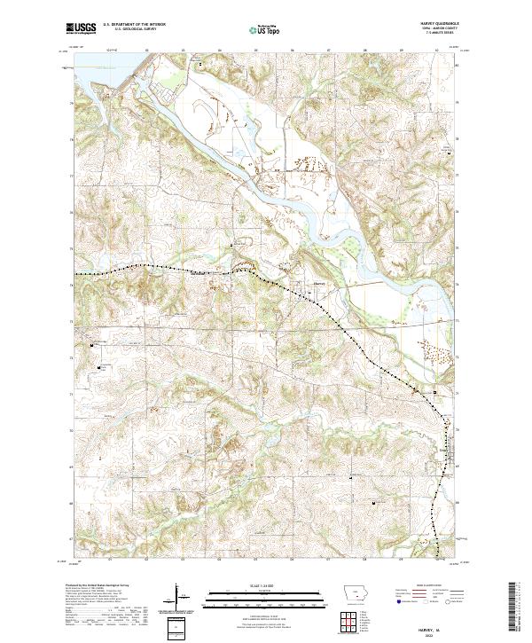 US Topo 7.5-minute map for Harvey IA